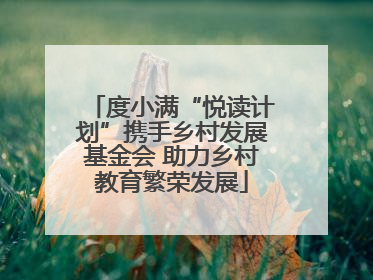 度小满“悦读计划”携手乡村发展基金会 助力乡村教育繁荣发展