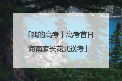 我的高考丨高考首日 海南家长花式送考