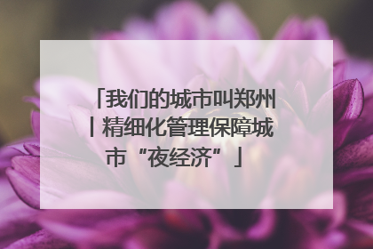 我们的城市叫郑州丨精细化管理保障城市“夜经济”