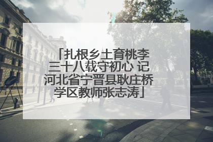 扎根乡土育桃李 三十八载守初心 记河北省宁晋县耿庄桥学区教师张志涛