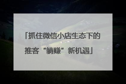 抓住微信小店生态下的推客“躺赚”新机遇