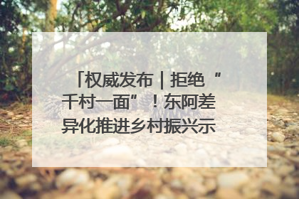 权威发布｜拒绝“千村一面”！东阿差异化推进乡村振兴示范片区建设