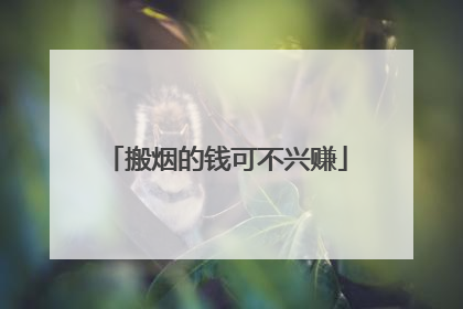 搬烟的钱可不兴赚