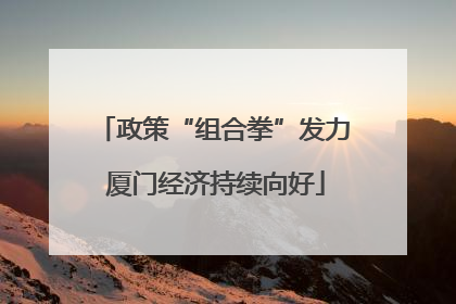 政策“组合拳”发力 厦门经济持续向好