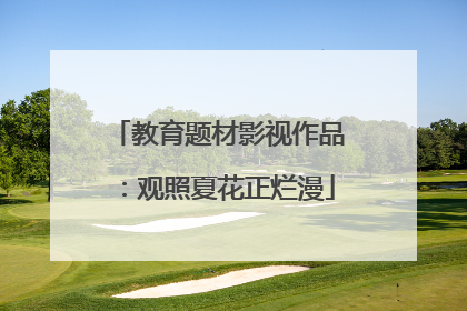 教育题材影视作品：观照夏花正烂漫