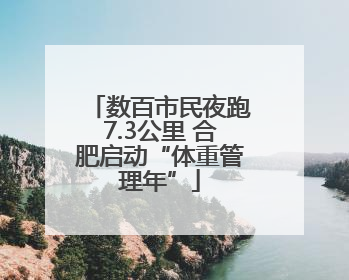 数百市民夜跑7.3公里 合肥启动“体重管理年”