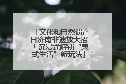 文化和自然遗产日济南非遗放大招！沉浸式解锁“泉式生活”新玩法