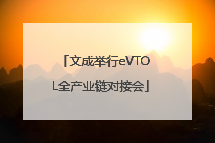 文成举行eVTOL全产业链对接会