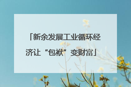 新余发展工业循环经济让“包袱”变财富