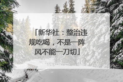 新华社：整治违规吃喝，不是一阵风不能一刀切