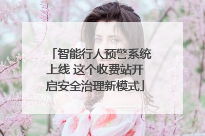 智能行人预警系统上线 这个收费站开启安全治理新模式