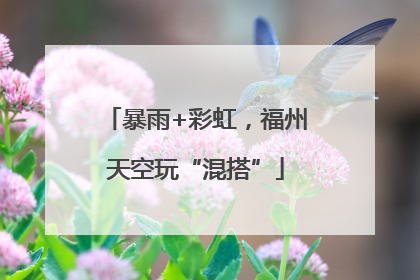 暴雨+彩虹，福州天空玩“混搭”