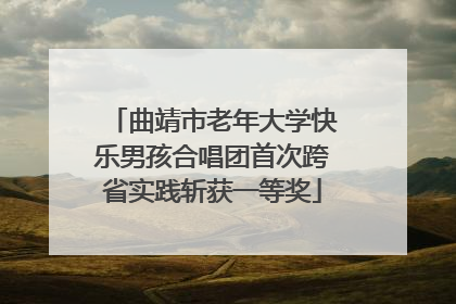 曲靖市老年大学快乐男孩合唱团首次跨省实践斩获一等奖