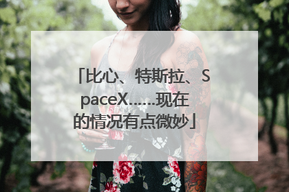 比心、特斯拉、SpaceX……现在的情况有点微妙