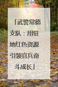 武警常德支队：用驻地红色资源引领官兵奋斗成长