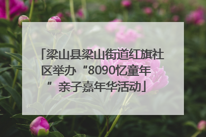 梁山县梁山街道红旗社区举办“8090忆童年”亲子嘉年华活动