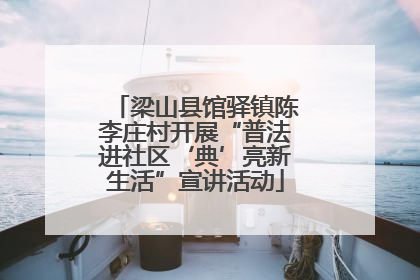 梁山县馆驿镇陈李庄村开展“普法进社区‘典’亮新生活”宣讲活动
