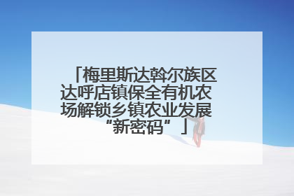 梅里斯达斡尔族区达呼店镇保全有机农场解锁乡镇农业发展“新密码”