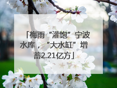 梅雨“灌饱”宁波水库，“大水缸”增蓄2.21亿方