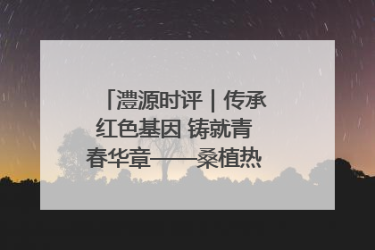 澧源时评｜传承红色基因 铸就青春华章——桑植热土上的青春长征