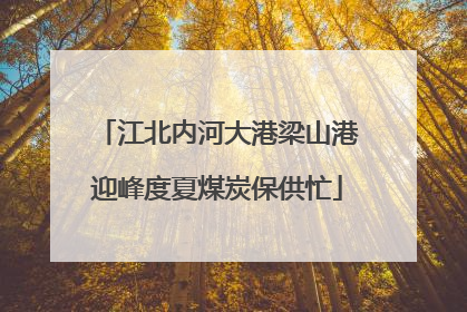江北内河大港梁山港迎峰度夏煤炭保供忙