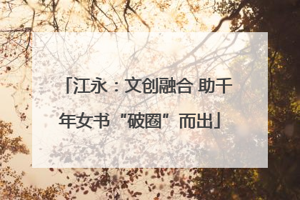 江永：文创融合 助千年女书“破圈”而出