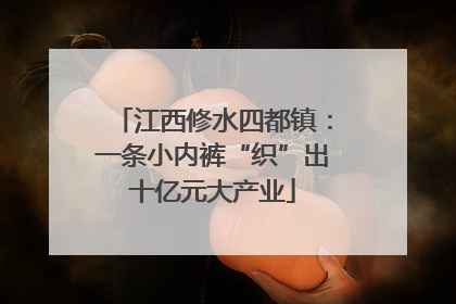 江西修水四都镇：一条小内裤“织”出十亿元大产业