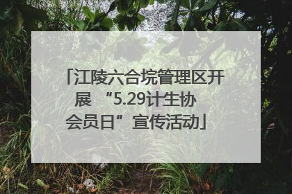 江陵六合垸管理区开展 “5.29计生协会员日”宣传活动