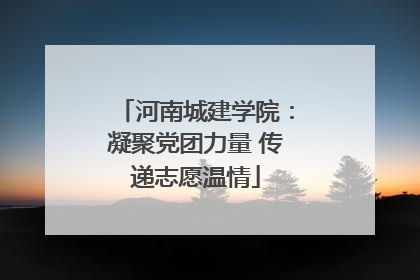 河南城建学院：凝聚党团力量 传递志愿温情