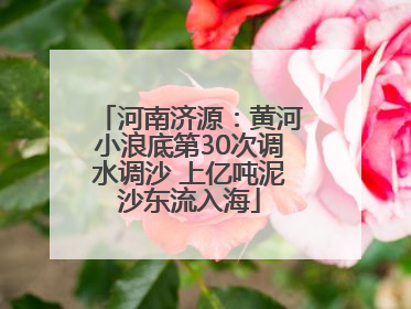 河南济源：黄河小浪底第30次调水调沙 上亿吨泥沙东流入海