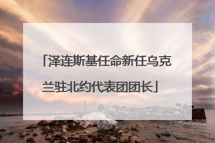 泽连斯基任命新任乌克兰驻北约代表团团长