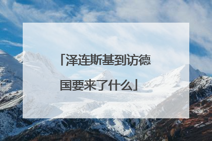 泽连斯基到访德国要来了什么
