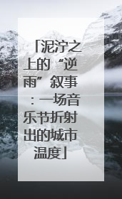 泥泞之上的“逆雨”叙事：一场音乐节折射出的城市温度