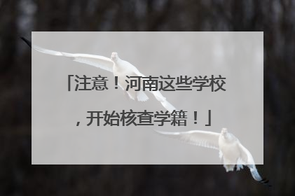注意！河南这些学校，开始核查学籍！