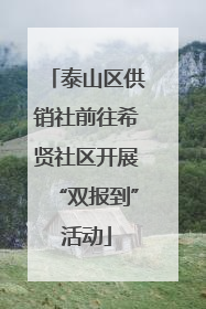 泰山区供销社前往希贤社区开展“双报到”活动