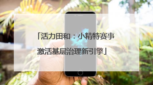 活力田和：小精特赛事激活基层治理新引擎