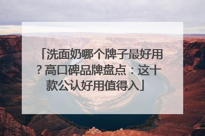 洗面奶哪个牌子最好用？高口碑品牌盘点：这十款公认好用值得入