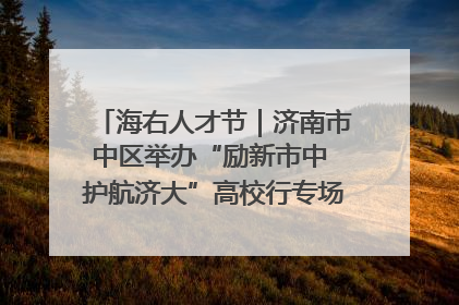 海右人才节｜济南市中区举办“励新市中 护航济大”高校行专场活动暨“青年人才 乐享市中”品牌推介会