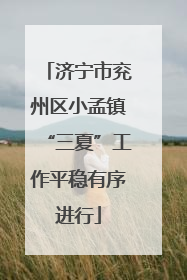 济宁市兖州区小孟镇“三夏”工作平稳有序进行
