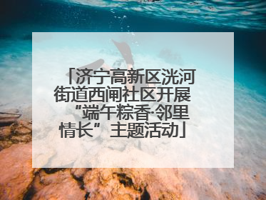 济宁高新区洸河街道西闸社区开展“端午粽香·邻里情长”主题活动