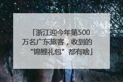 浙江迎今年第500万名广东旅客，收到的“锦鲤礼包”都有啥