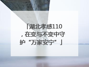 湖北孝感110，在变与不变中守护“万家安宁”