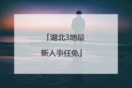 湖北3地最新人事任免