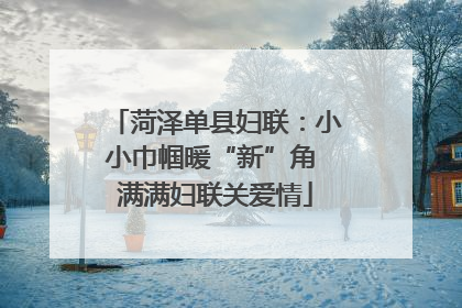 菏泽单县妇联：小小巾帼暖“新”角 满满妇联关爱情
