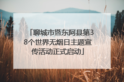 聊城市暨东阿县第38个世界无烟日主题宣传活动正式启动