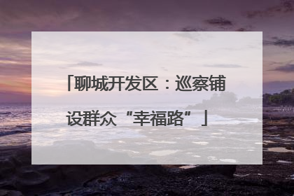 聊城开发区：巡察铺设群众“幸福路”