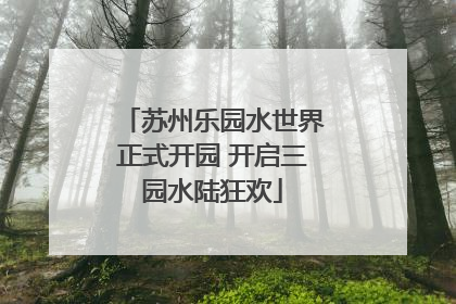 苏州乐园水世界正式开园 开启三园水陆狂欢
