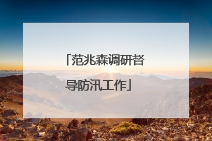 范兆森调研督导防汛工作