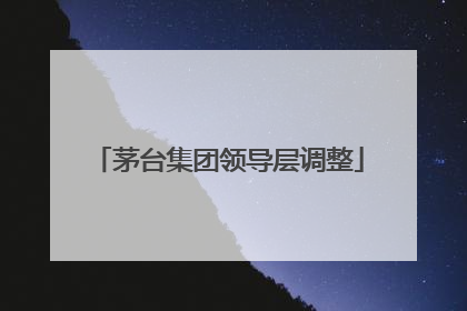 茅台集团领导层调整