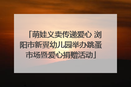 萌娃义卖传递爱心 浏阳市新翼幼儿园举办跳蚤市场暨爱心捐赠活动